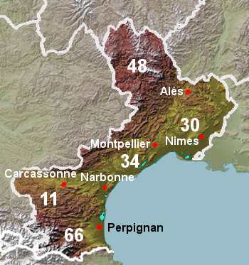 villes du languedoc roussillon