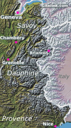 French Alps map
