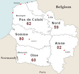 Map of northern France